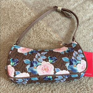 Rampage Brown Floral Shoulder Bag